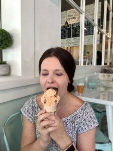 eating ice cream in napa
